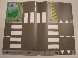 Plastic Part for Set  3619 - Playmat with Town Corner Streets