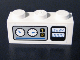 Brick 1 x 3 with Gauges and '0534' Pattern (Sticker) - Set 6459