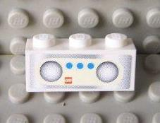 Brick 1 x 3 with Radio Pattern (Sticker) - Set 7586