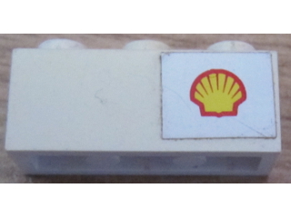 Brick 1 x 3 with Shell Logo Small Pattern on Right (Sticker) - Set 6371