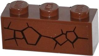 Brick 1 x 3 with Cracks Type 2 Pattern Model Right Side (Sticker) - Set 70502