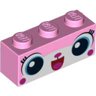 Brick 1 x 3 with Cat Face Pattern (Unikitty)
