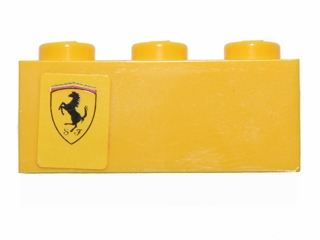 Brick 1 x 3 with Ferrari Logo Pattern Left Side Model (Sticker) - Set 30194