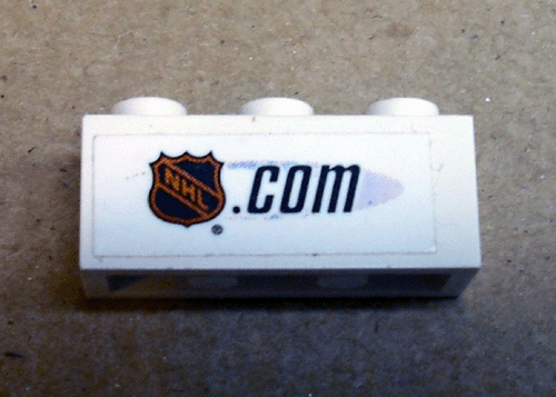 Brick 1 x 3 with 'NHL.com' Pattern (Sticker) - Set 3578