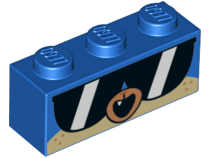 Brick 1 x 3 with Dog Face Wide Sunglasses, Open Mouth with Tooth Pattern (Shades Puppycorn)