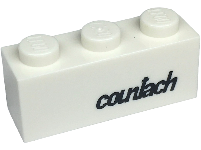 Brick 1 x 3 with Black 'countach' Pattern