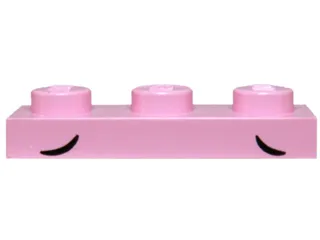 Plate 1 x 3 with 2 Small Black Arcs, Low Pattern (Unikitty / Cutesykitty (Cutesy Kitty) Eyebrows)