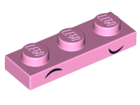 Plate 1 x 3 with 2 Small Black Arcs, High and Low Pattern (Unikitty Eyebrows)