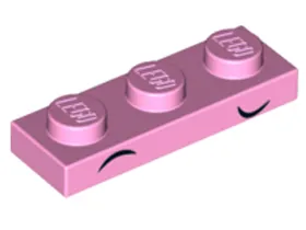 Plate 1 x 3 with 2 Small Black Arcs, High and Low Pattern (Unikitty Eyebrows)