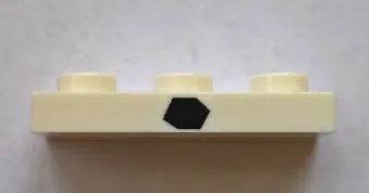 Plate 1 x 3 with Black Hexagon Pattern (BrickHeadz Olaf Chest)