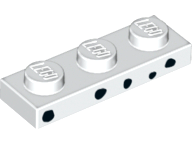 Plate 1 x 3 with Black Dalmatian Spots Pattern