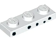 Plate 1 x 3 with Black Dalmatian Spots Pattern