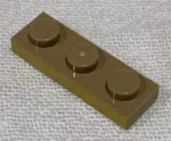 Plate 1 x 3 with Gold Pattern on Long Edge