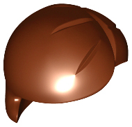 Minifigure, Hair Short, Bob Cut with Left Side Part and Right Curl