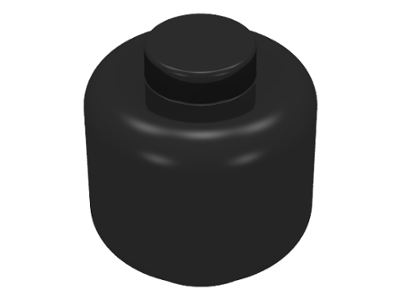 Minifigure, Head (Plain) - Solid Stud