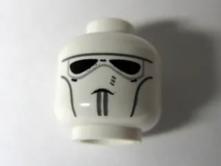 Minifigure, Head Alien with Face Mask with Black Goggles and Chin Lines Pattern (SW Clone Pilot)