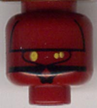 Minifigure, Head Alien with SW EV-9D9 Droid, Yellow Eyes Pattern