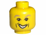 Minifigure, Head Male HP Gilderoy with Light Brown Eyebrows, Cheek Dimple, Open Mouth Smile Pattern
