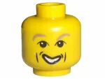 Minifigure, Head Male HP Gilderoy with Light Brown Eyebrows, Cheek Dimple, Open Mouth Smile Pattern