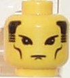 Minifigure, Head Male Orient China Guard Pattern