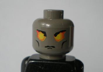 Minifigure, Head Alien with Orient Dragon Fortress Guard Pattern