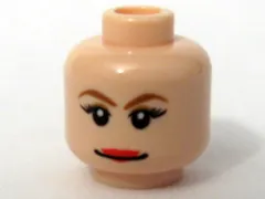 Minifigure, Head Female Reddish Brown Eyebrows, Red Lips Pattern (Trixie)