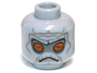 Minifigure, Head Alien with SW Neimoidian Gray Facial Lines Pattern