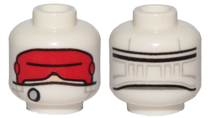 Minifigure, Head Balaclava with Red Goggles Pattern (Kessel Mine Worker)