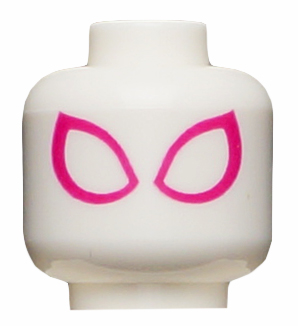 Minifigure, Head Large Magenta Eye Outlines Pattern