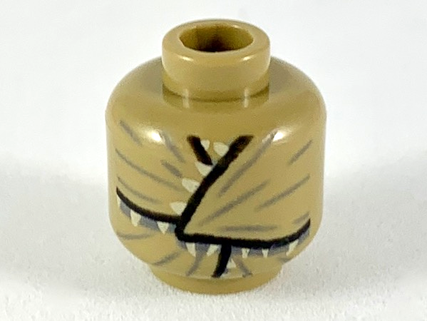 Minifigure, Head Alien with Folded Petals Covering Face Pattern (Demogorgon)