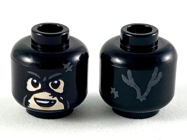 Minifigure, Head Balaclava with Light Nougat Face, Smile Missing Tooth Pattern