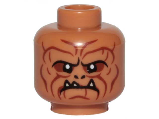 Minifigure, Head Alien with SW Klatooinian Raider Pattern