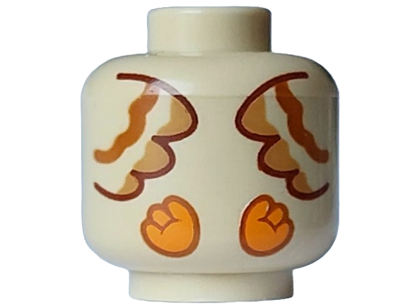 Minifigure, Head without Face with Dark Orange, Dark Tan and Reddish Brown Wings, Orange Feet Pattern (Gabby's Dollhouse Baby Me-Owl Body)