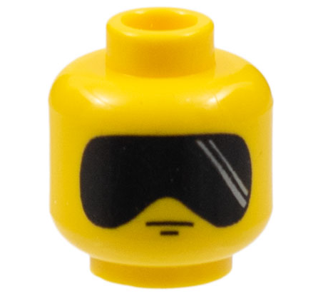 Minifigure, Head Glasses with Large Sunglasses with White Streaks Pattern (SW Scout Trooper)
