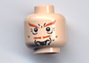 Minifigure, Head Male Crow's Feet, Eyebrows, Moustache and Rodent Teeth Pattern (HP Wormtail)