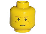 Minifigure, Head Brown Eyebrows and Freckles Pattern