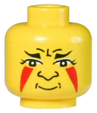 Minifigure, Head Face Paint with Painted Triangles Pattern