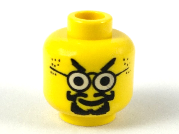 Minifigure, Head Glasses with Goatee Pattern
