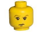 Minifigure, Head Male HP Draco with Brown Eyebrows, White Pupils, Closed Mouth Pattern