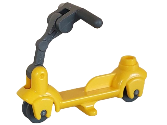 Kick Scooter with Dark Bluish Gray Wheels, Dark Bluish Gray Steering Link, and Dark Bluish Gray Handlebars (36273 / 3464 / 30377 / 30031)