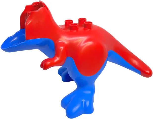 Duplo Dinosaur Tyrannosaurus rex Body with Fixed Blue Stomach and Legs
