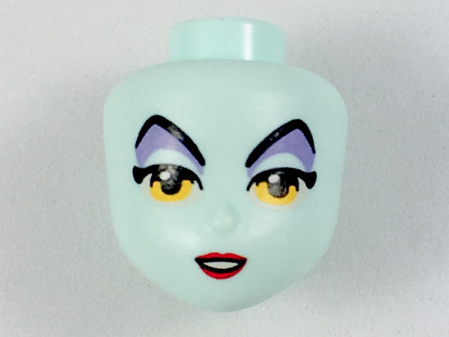 Mini Doll, Head Friends with Black Eyebrows, Bright Light Orange Eyes, Lavender Eye Shadow, Red Lips Pattern