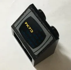 Slope, Inverted 45 2 x 2 with Flat Bottom Pin with Aurebesh Characters 'DARK' Pattern (Sticker) - Set 10212