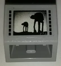 Slope, Inverted 45 2 x 2 with Flat Bottom Pin with Black Rectangles, Screen with SW Hoth AT-ATs Silhouettes Pattern (Sticker) - Set 7879