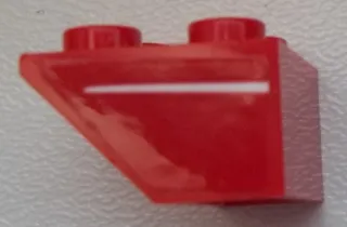 Slope, Inverted 45 2 x 2 with Flat Bottom Pin with White Stripe Pattern Model Right Side (Sticker) - Set 75876