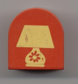 Duplo, Brick 2 x 2 x 2 Slope Curved Double with Table Lamp Pattern