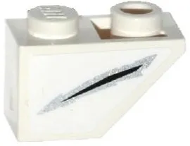 Slope, Inverted 45 2 x 1 with Silver and Black Claw Scratch Mark Pattern Model Right Side (Sticker) - Set 75916