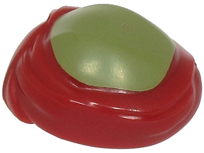 Minifigure, Headgear Bandana Tied with Olive Green Bald Head Pattern