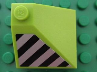 Slope 33 3 x 3 Double Convex with Danger Stripes Pattern Model Left Side (Sticker) - Set 8190