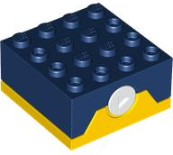 Electric, Sound Brick 4 x 4 with Dark Blue Top and 39 Randomized Sounds (Transformers Soundwave)